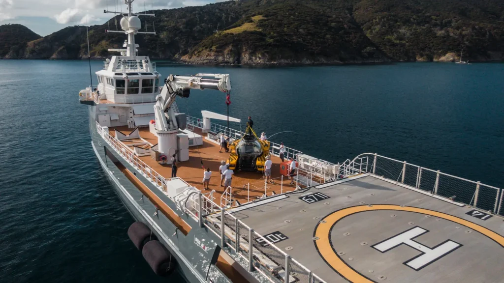 Mystery billionaire transforms offshore vessel into expedition yacht twice the size of Bezos and Zuckerberg’s support ships combined