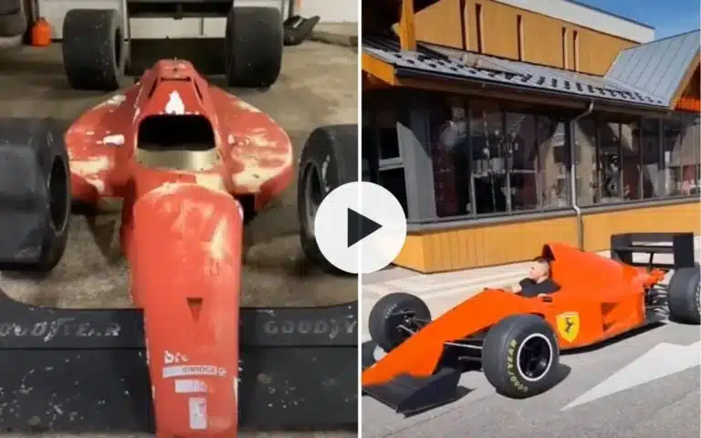 Abandoned F1 car restored back to its former glory