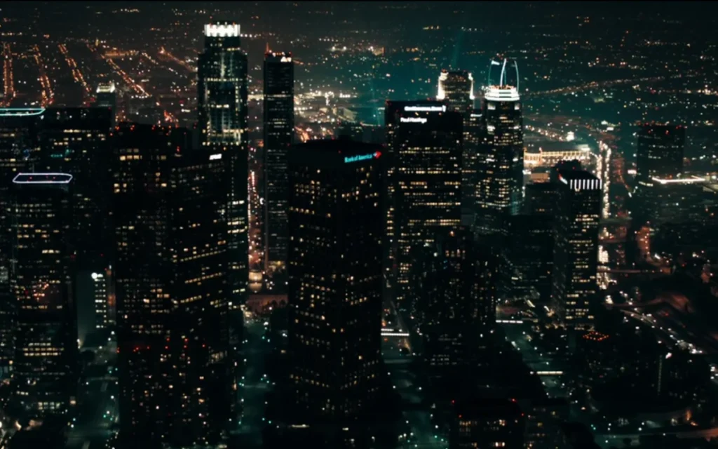 The film "Drive" captured the skyline of LA just before it lost its orange glow - thanks to 160,000 LEDs
