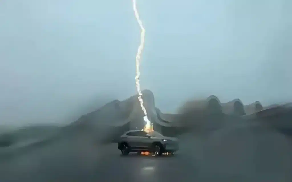 This BYD Song Plus survived a direct, triple lightning strike - and was somehow perfectly fine.