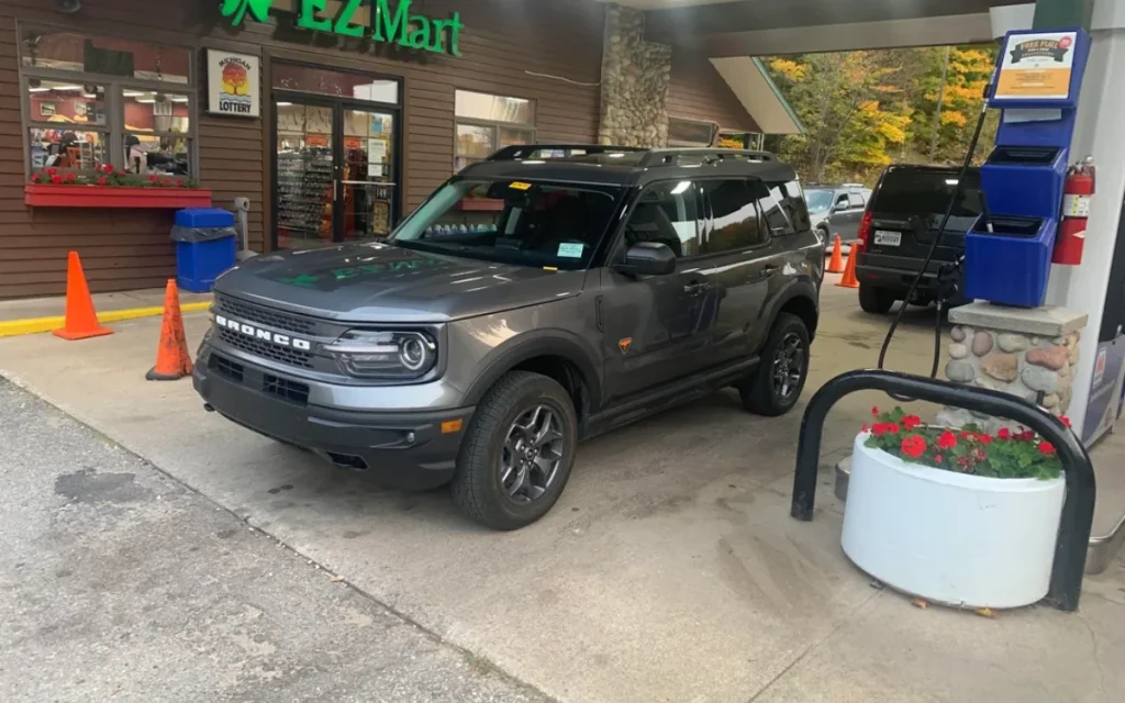 A man spotted the new Ford Bronco Sport in a gas station in North Michigan - and was shocked to find that Ford CEO Jim Farley owned it