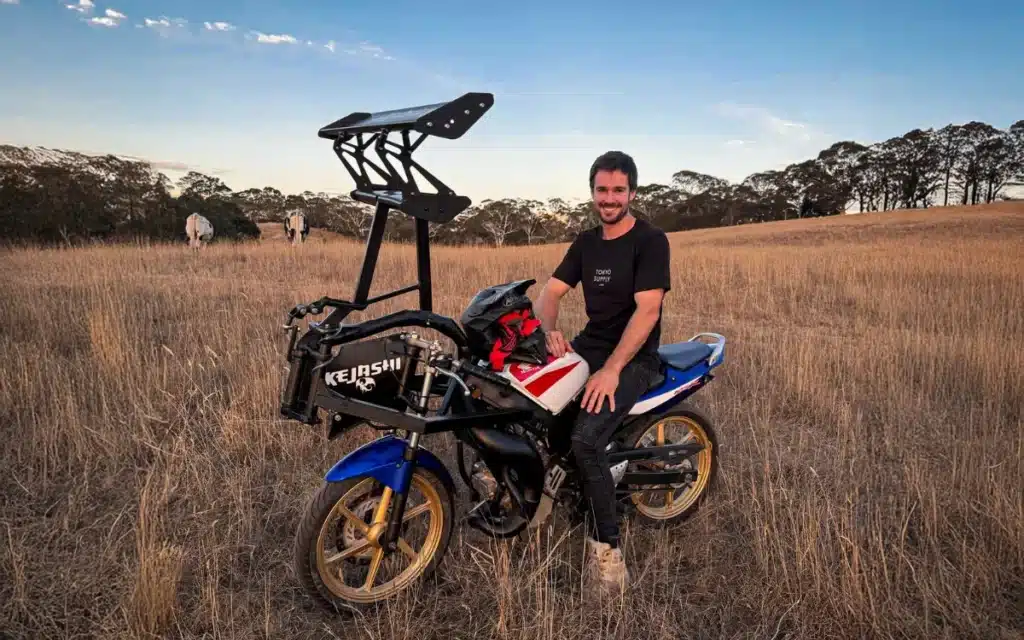 Kent Shillitoe may have changed the nature of motorcycle design forever with his "Kejashi" creation.