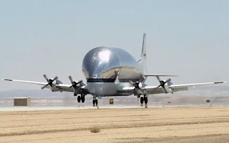 NASA's Super Guppy swallowed two aircraft whole - then took off with ease.