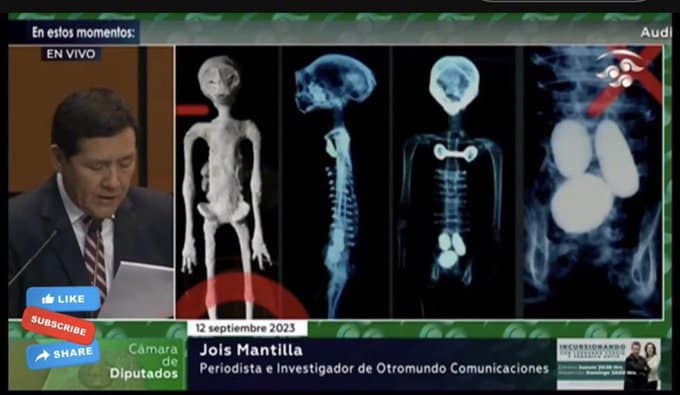 1000-year-old alien bodies unveiled in Mexican Parliament