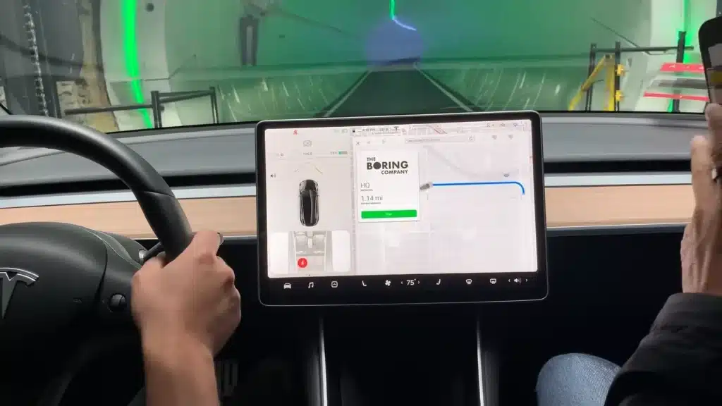 Man shows skipping LA traffic in Tesla Model 3 EV at 116mph in The Boring Company tunnel