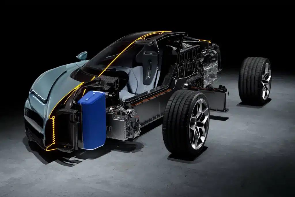 The new eco Bugatti engine blends Bugatti hybrid tech with 1,800 hp and 9,000 RPM, setting a new benchmark in hypercar performance without using hydrogen