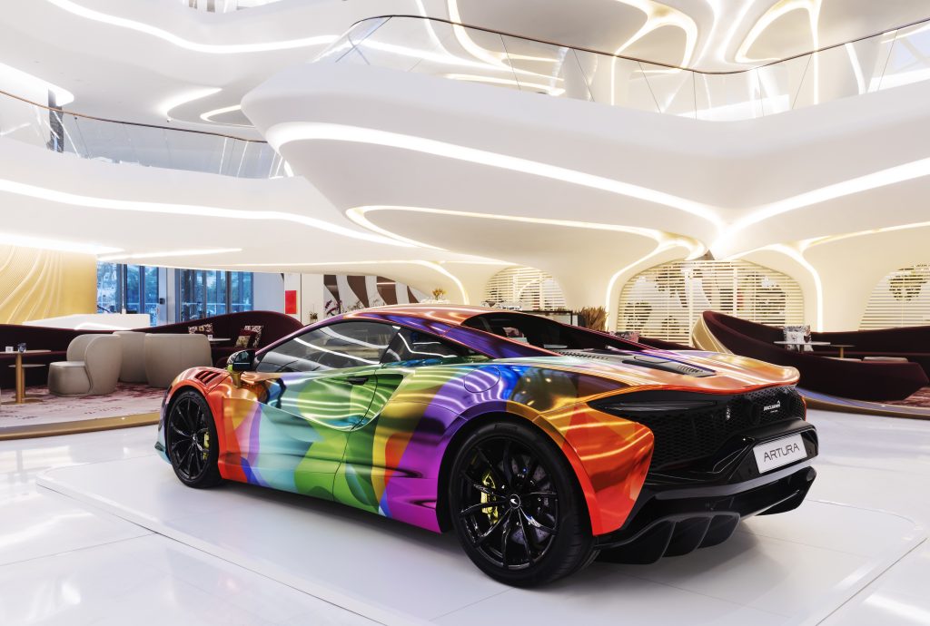 Artist uses a McLaren Artura as her canvas and the results are dividing the internet