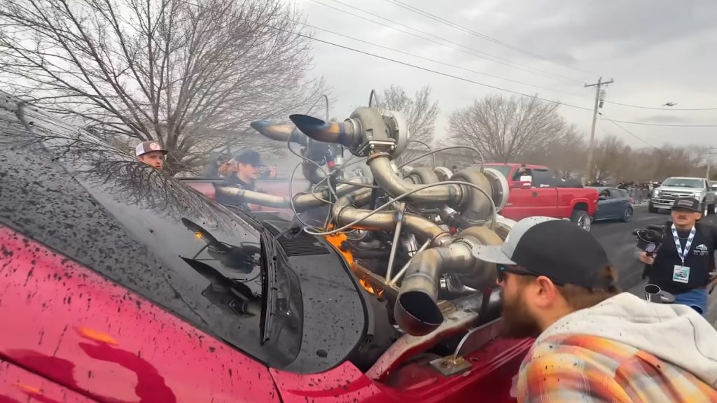 WhistlinDiesel fitted his Dodge truck with 17 turbos featured