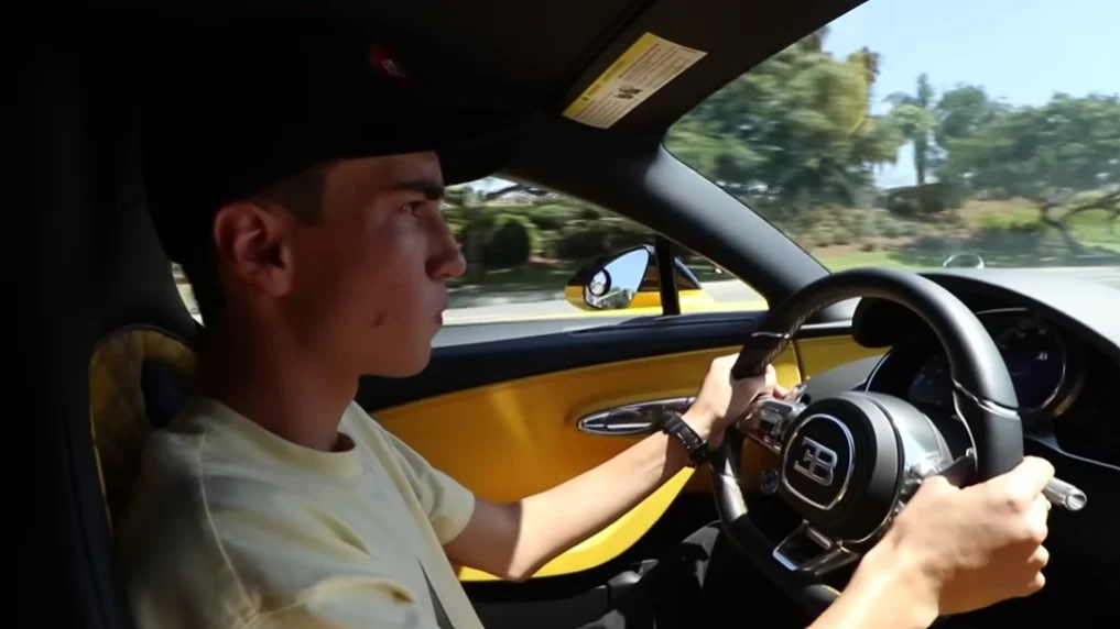 17-year-old goes to the DMV and takes his driver's test in a Bugatti Chiron