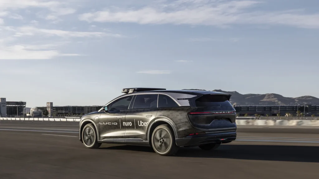 Lucid Gravity EV SUV as part of the Nuro-Uber robotaxi scheme