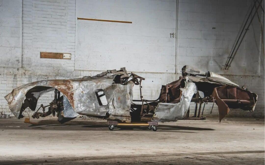 This burnt-out shell of a Ferrari just sold for a stunning 7-figures