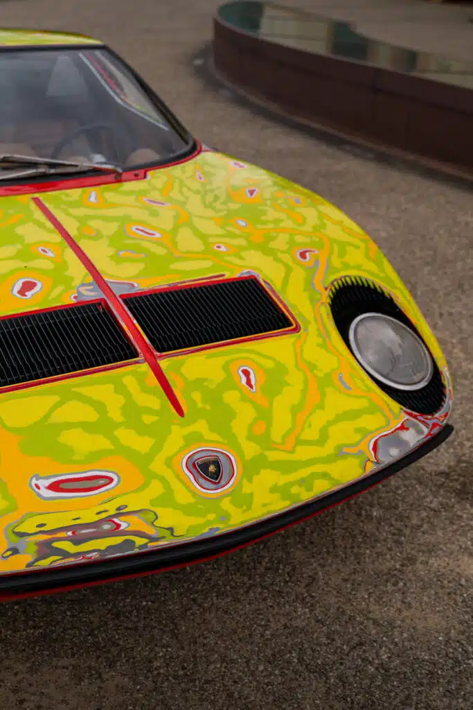 1966 Lamborghini Miura supercar hand sanded to reveal its 20+ colors