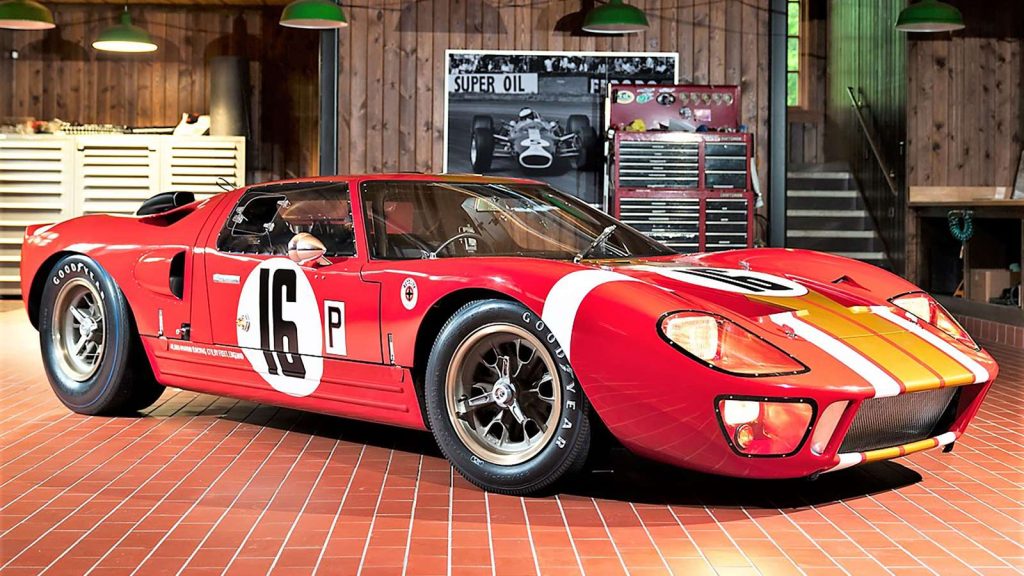 The Ford GT40 in red.