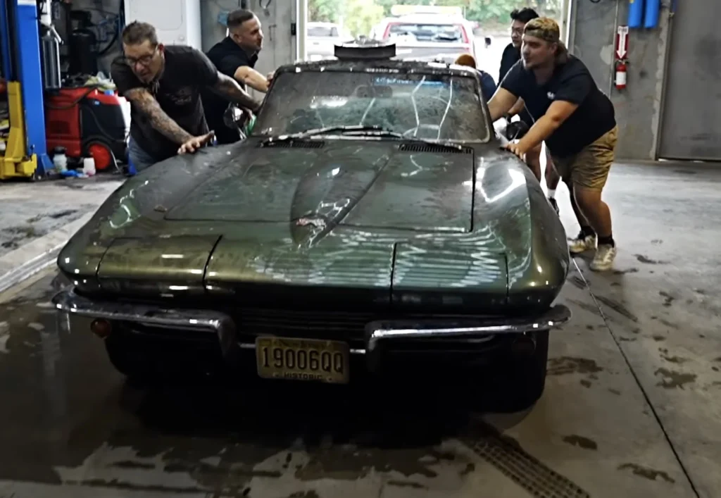 Garage fire couldn’t kill Burnie a 1967 Corvette Chevrolet sports car that still fires up after inferno