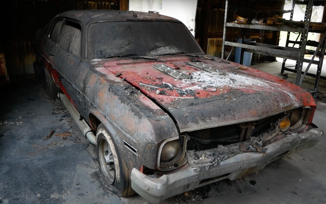 Watch this burned and abandoned 1973 Chevy Nova get brought back to life