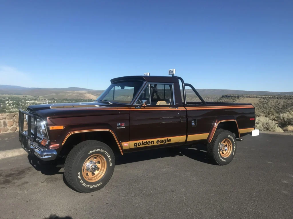 Jeep pickup truck the J10 Golden Eagle designed with Levi's