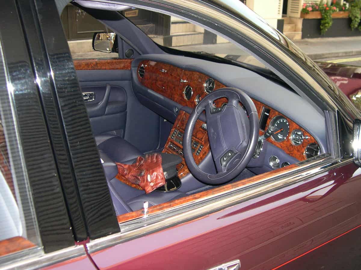 A peek inside the Queen's Bentley State Limousine.