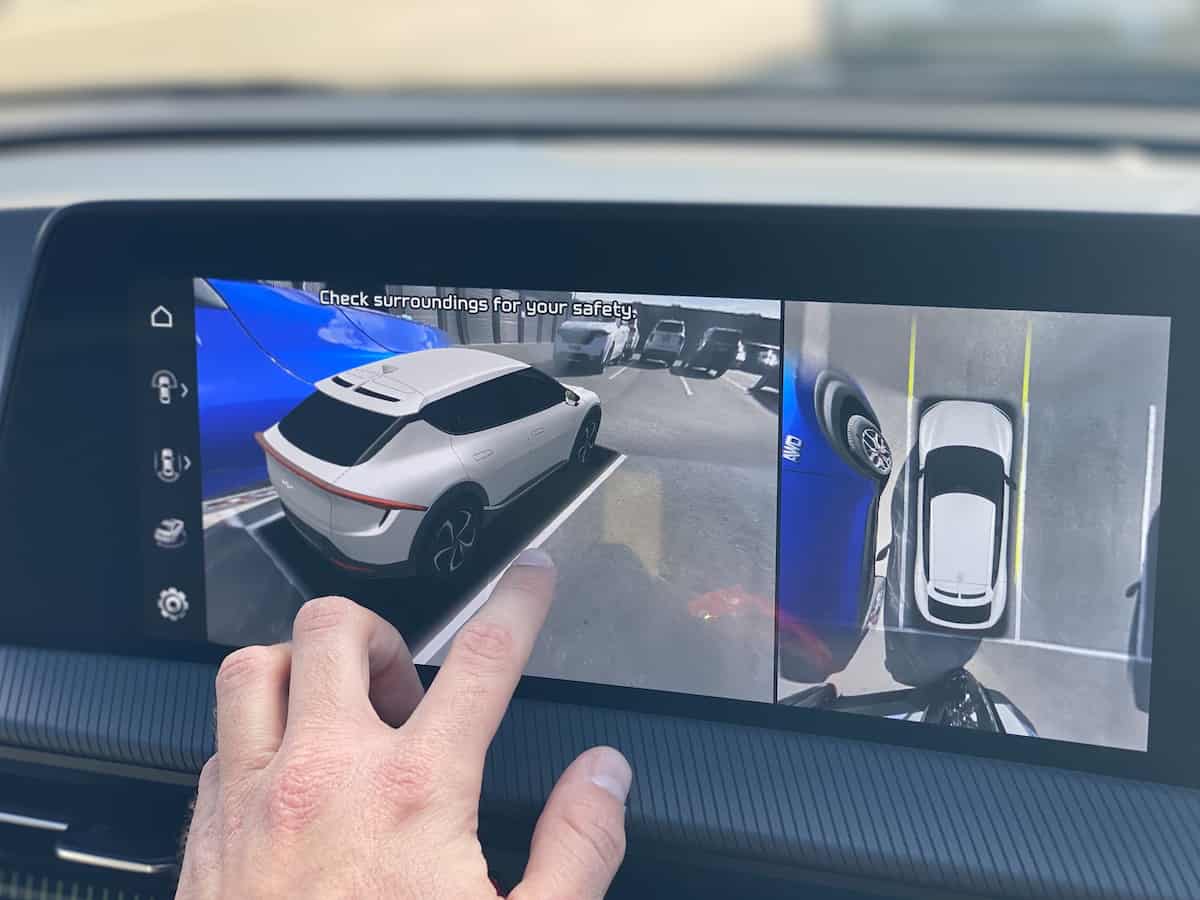 3D surround view camera display in the 2022 Kia EV6