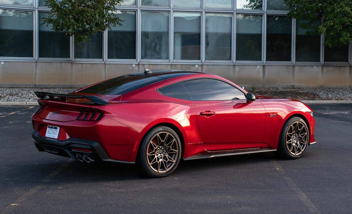 Red Ford Mustang GT coupe