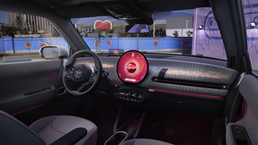 The 2024 MINI Cooper EV features an all-new operating system and OLED display