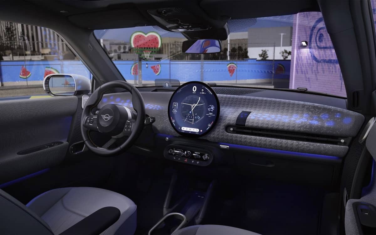 The 2024 MINI Cooper EV features an all-new operating system and OLED display