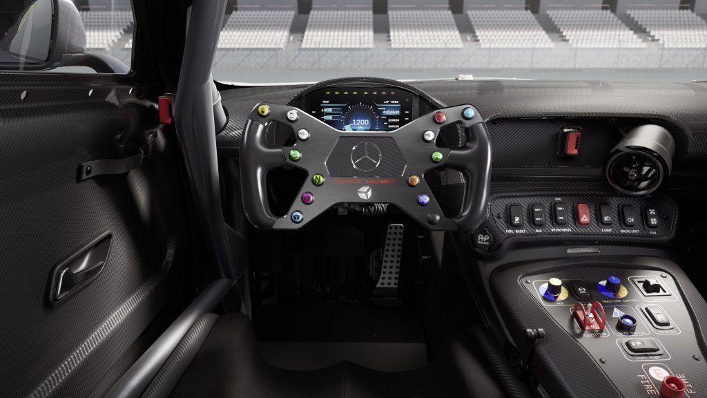 The interior dashboard of the GT Track Series.
