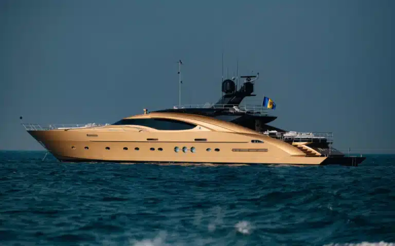 World's only 24-karat gold superyacht even has jet skis and underwater scooters drenched in gold