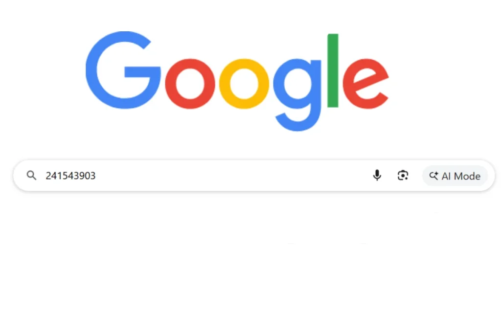 People have discovered that if you search '241543903' on Google you get the most bizarre results ever