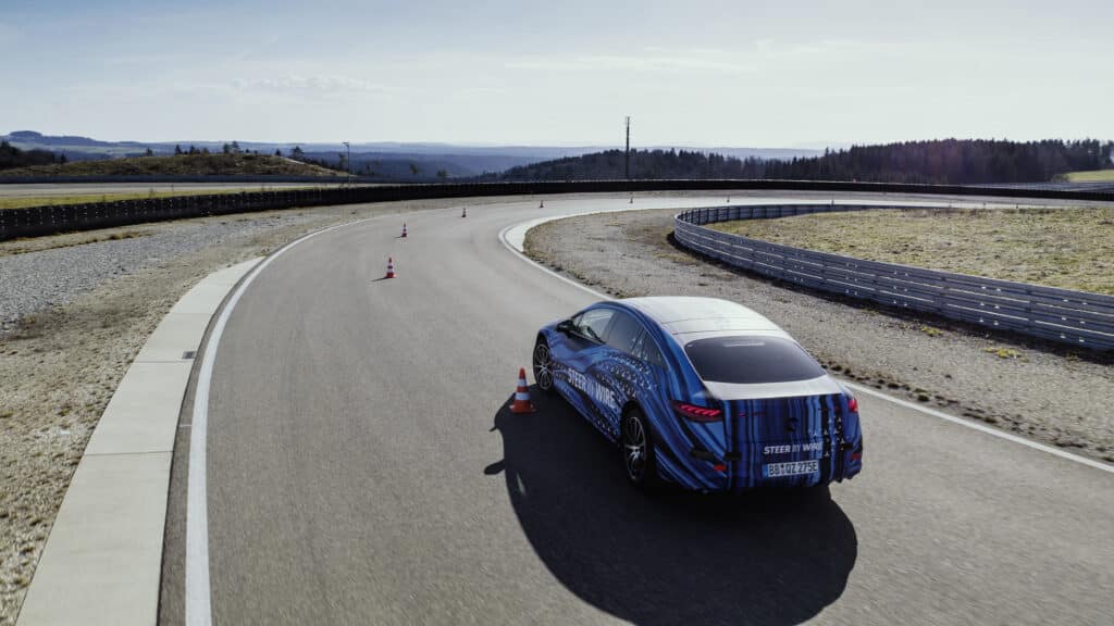 Tesla controversial steer-by-wire system is coming to Mercedes for the 2026 EQS