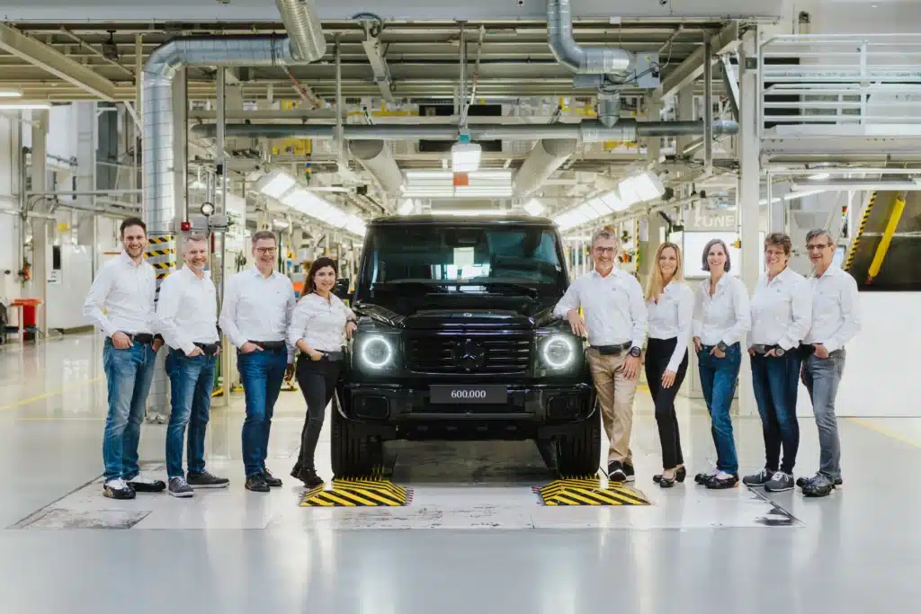 Mercedes G Wagon production reaches 600,000 units, celebrating with an electric G 580 EQ Technology from the Electric G-Class lineup