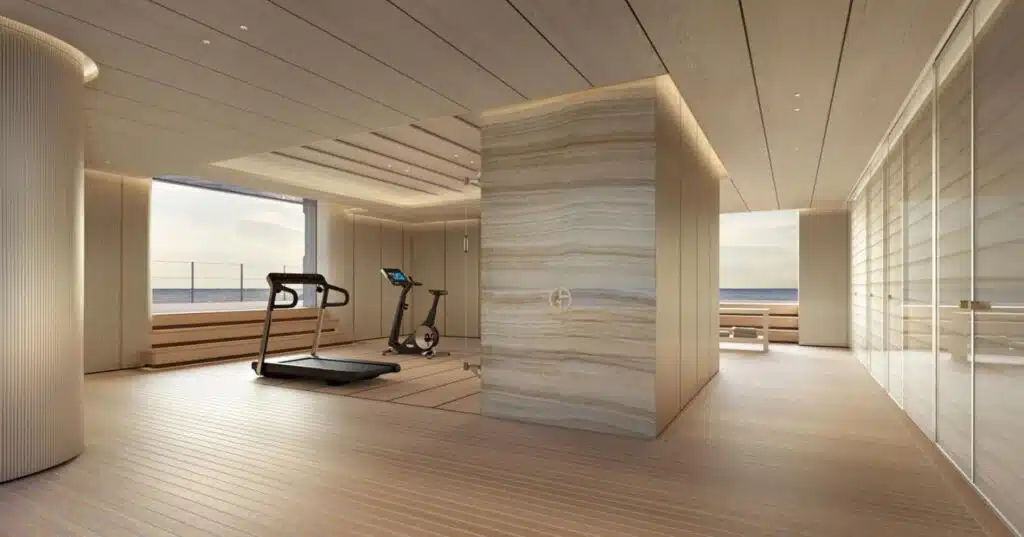 Giorgio Armani-designed superyacht makes dazzling debut with satin gold exterior and luxe features