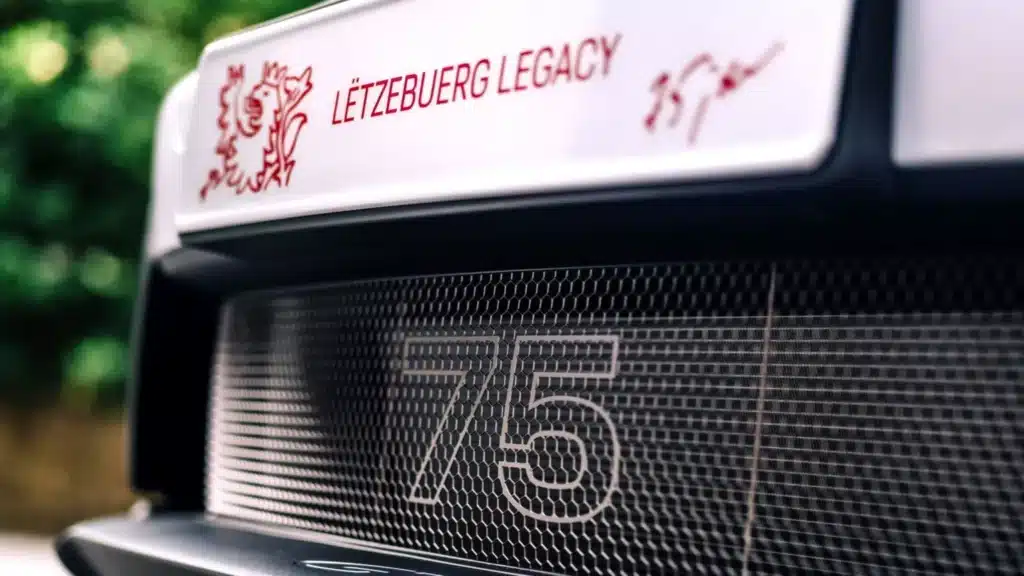 This one-off collaboration project celebrates 75 years of Porsche Luxembourg and its existence.