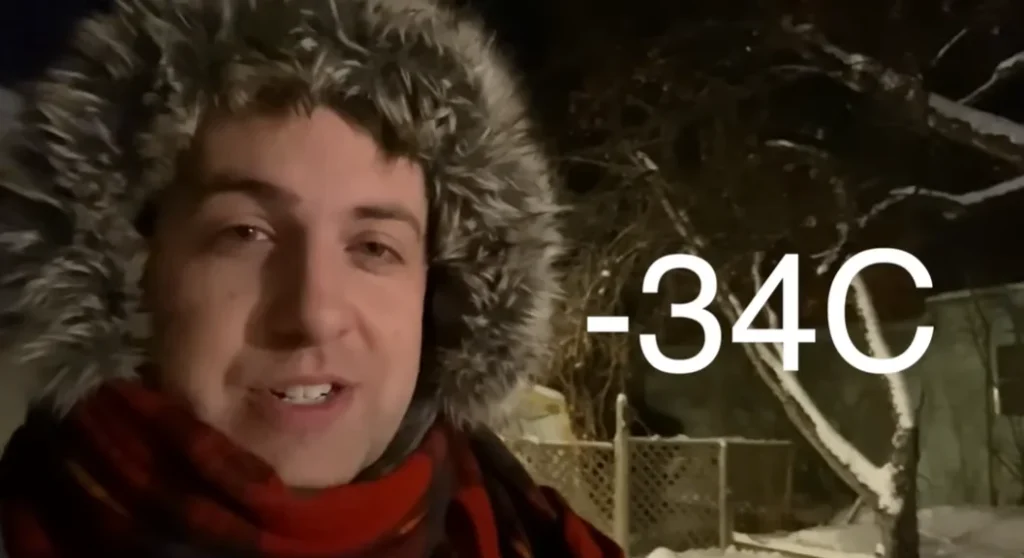 Canadian man sees how fast his Tesla can warm up in bitterly cold -29.2°F temperature