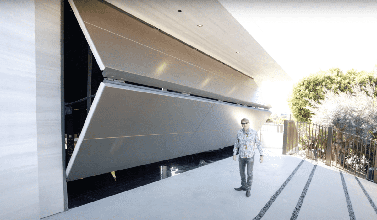 $350,000 garage door in Los Angeles home in Producer Micharl YouTube video