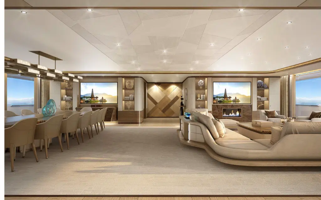 394-foot superyacht where the only thing more impressive than the size is the living quarters