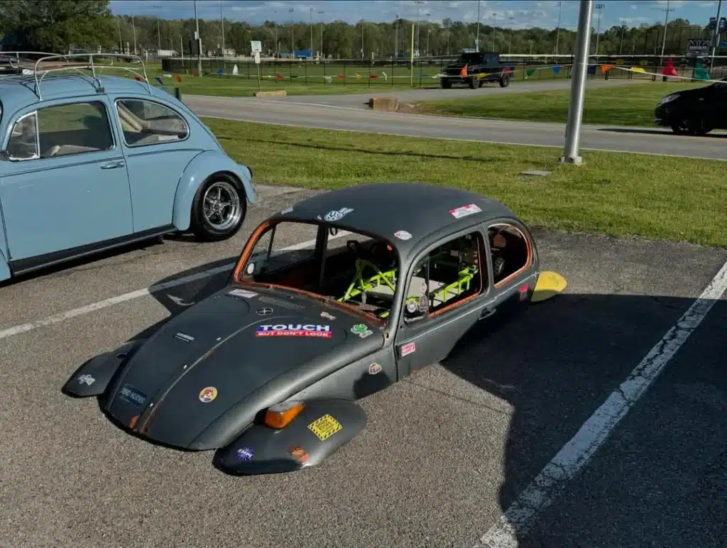 The lowest lowrider Volkswagen Beetle goes viral for being as low as a car can go and still drivable