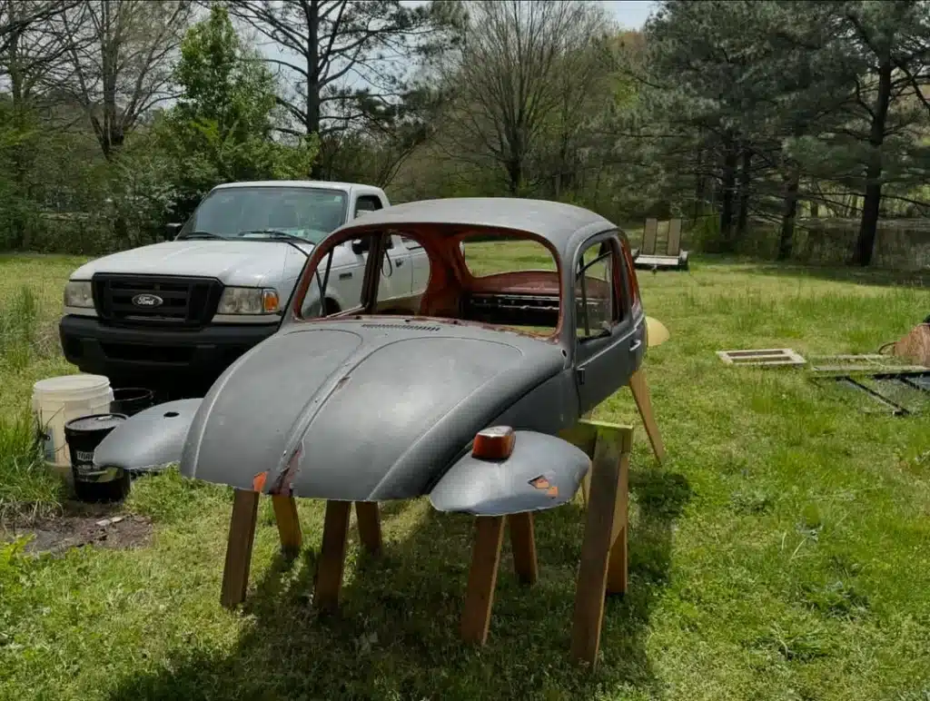 The lowest lowrider Volkswagen Beetle goes viral for being as low as a car can go and still drivable