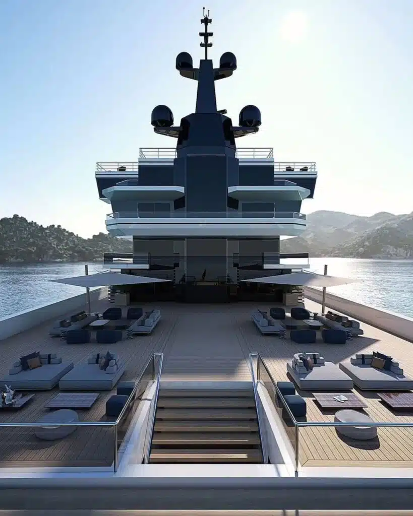 This 150-meter superyacht concept was once a 10,630 gross tonnage container ship 