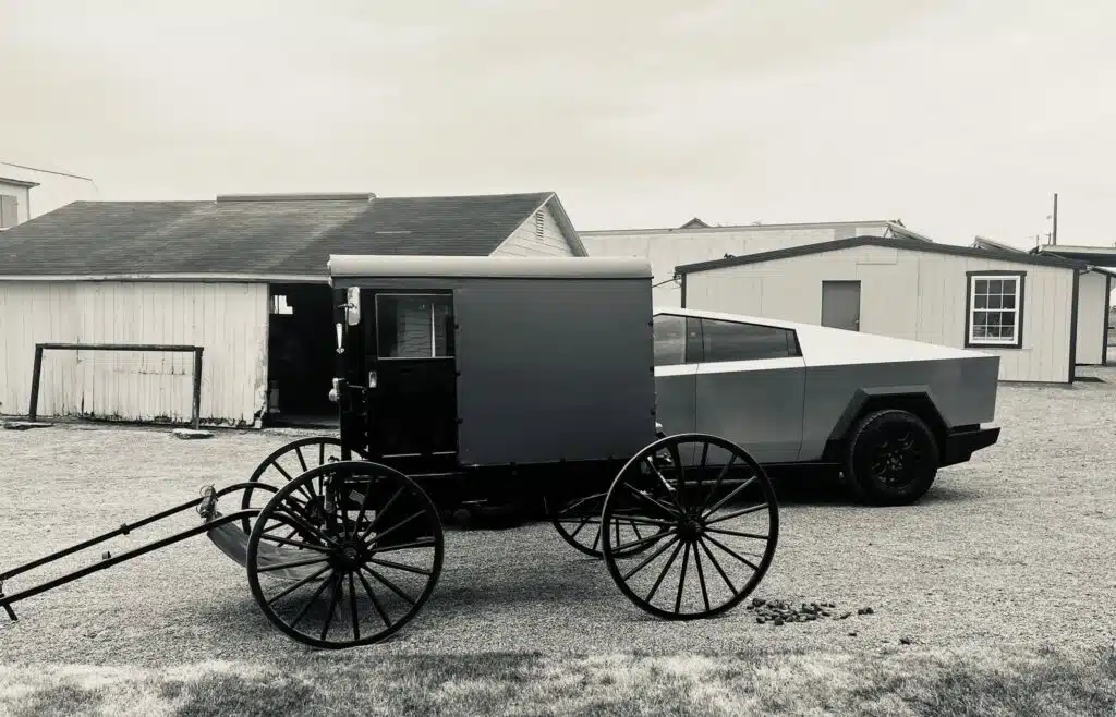 Pennsylvania man takes his Tesla Cybertruck to an Amish settlement and they can't get over one thing