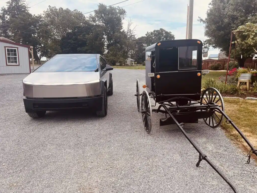 Pennsylvania man takes his Tesla Cybertruck to an Amish settlement and they can't get over one thing