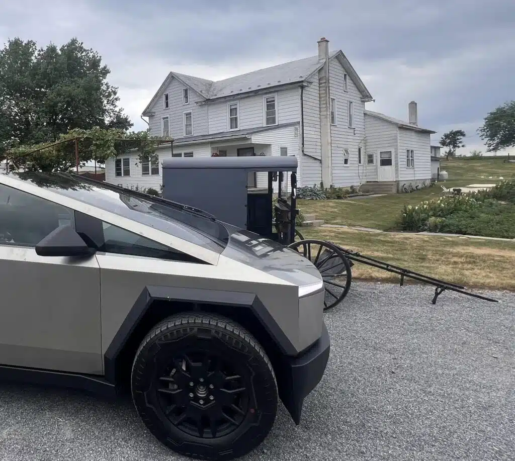 Pennsylvania man takes his Tesla Cybertruck to an Amish settlement and they can't get over one thing