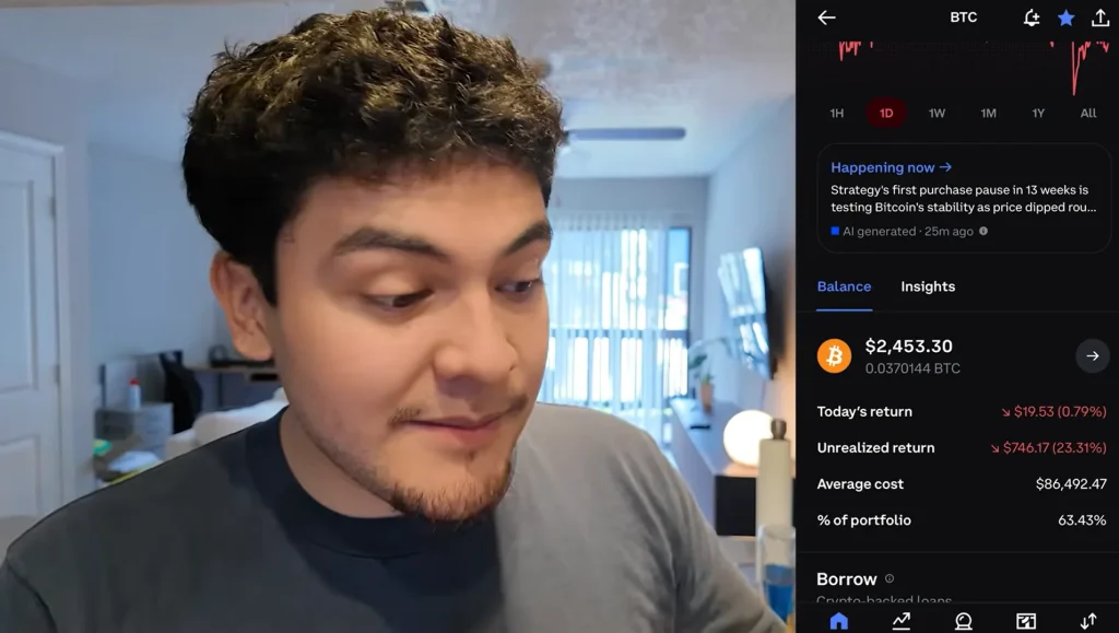 US man who's been putting $5 a day into Bitcoin is now 538 days in and breaks down his results with key advice