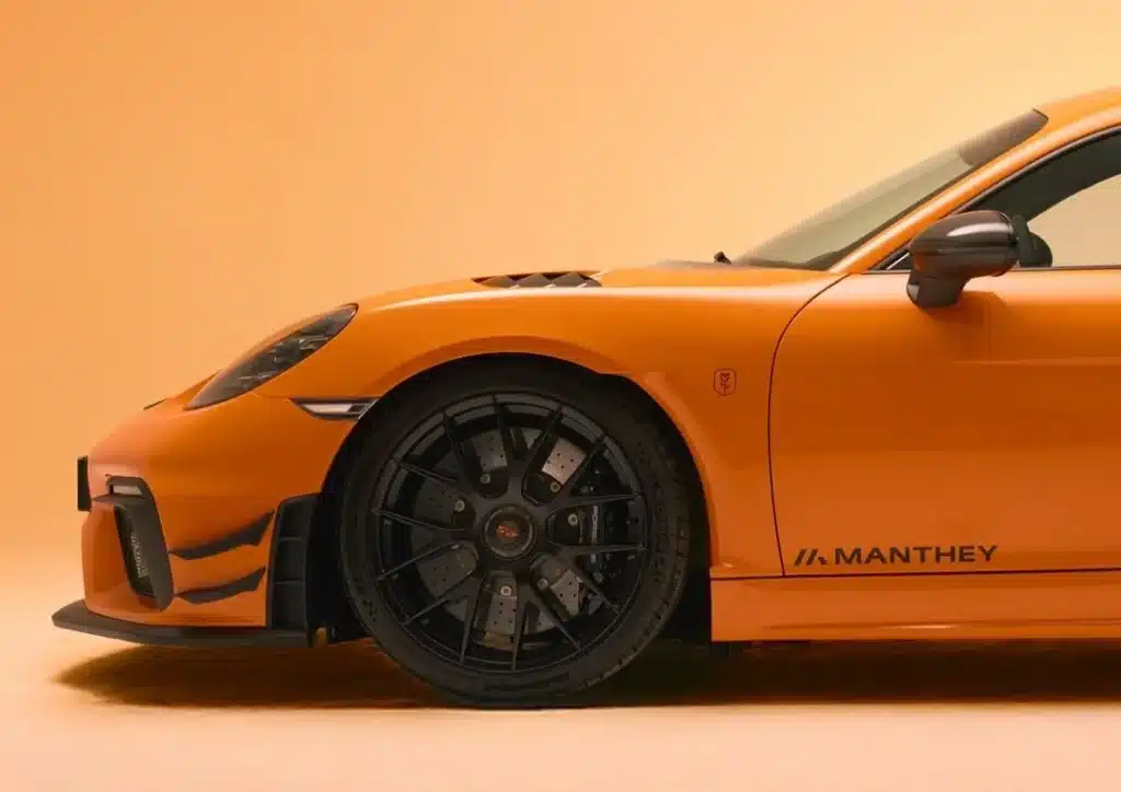 Porsche ends the 718 Cayman era with “The Tulip,” a one-off GT4 RS built with Manthey Racing and finished in Pastel Orange