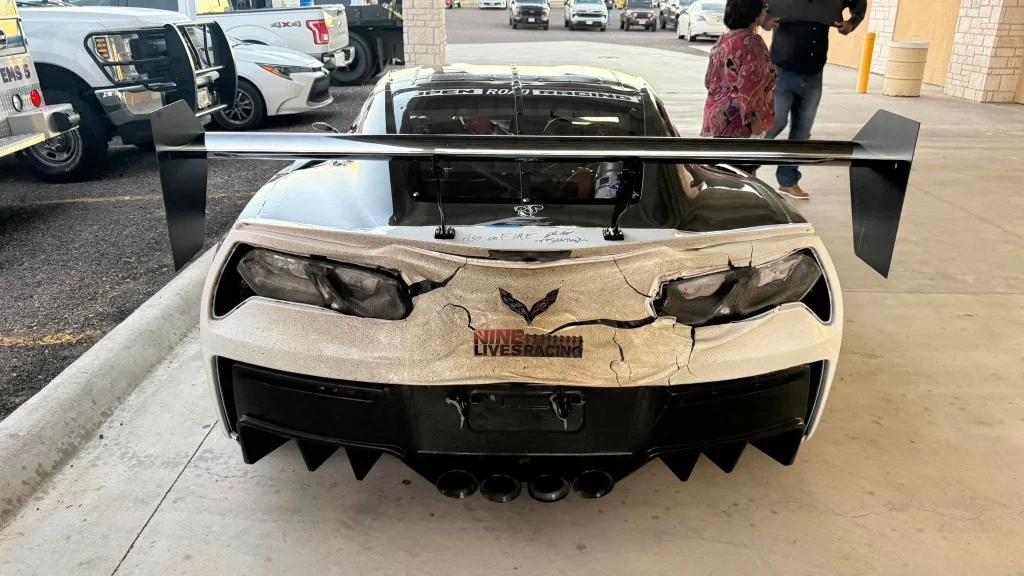 This record breaking Corvette ZR1 set a new all-time high average speed of 173.004 mph in Texas but the intense exhaust heat physically melted the rear bodywork