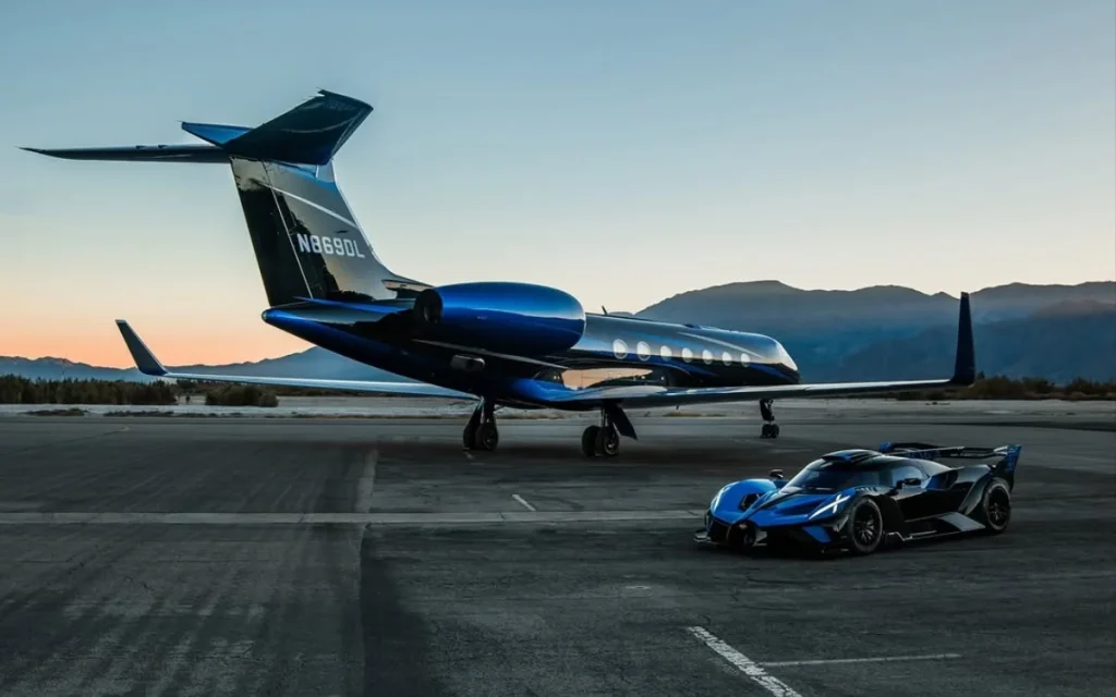Bugatti Bolide supercar made to match owners $62,000,000 Gulfstream private jet in wealth display that’s off the Richter scale