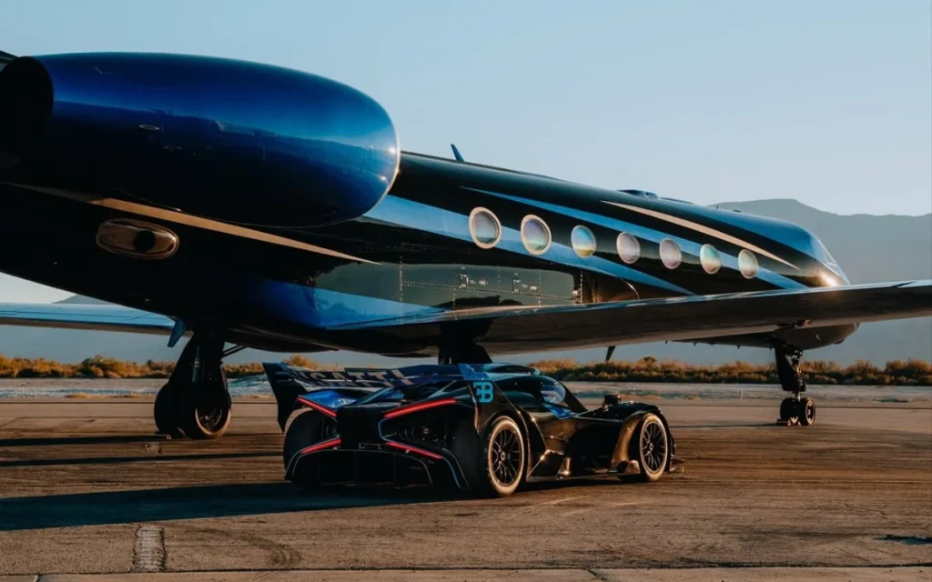 Bugatti Bolide supercar made to match owners $62,000,000 Gulfstream private jet in wealth display that’s off the Richter scale