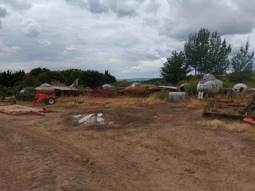 Early jet planes that are some of the most historic in aviation history spotted rotting on an English farm