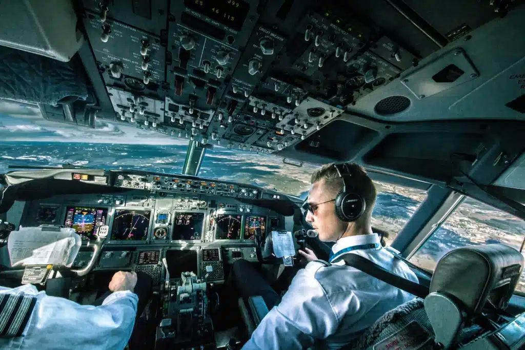 aircraft cockpit vintage modern