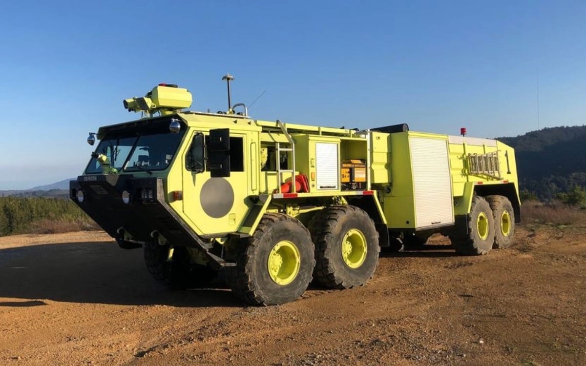 Insane 8x8 articulating off-road fire truck is listed for sale on Facebook Marketplace