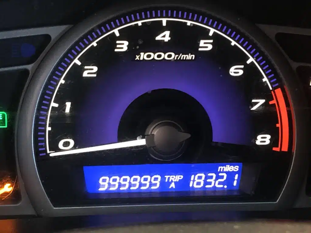 car odometer 1,000,000 miles